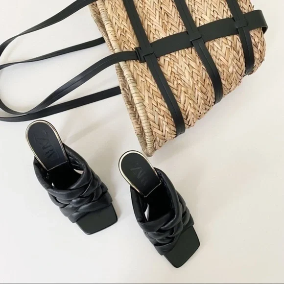 NWOT zara padded black heels - Picture 12 of 13